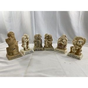 Lot of 6 Vintage 1970s W & R Berries Figurine Love Together Anniversary #73